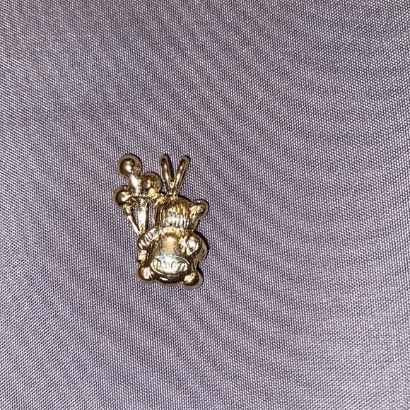 Vintage February Birthstone Teddybear with Balloons Pendant Costume Jewelry - Picture 6 of 13